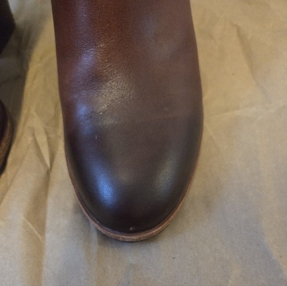 Kork-Ease Brown Leather Ankle Booties Size 10 - Picture 12 of 13